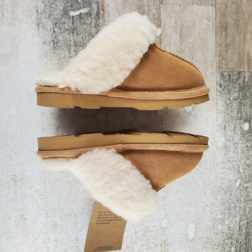 Bearpaw Loki Kids Slippers Sz 13 M Iced Coffee Suede Comfort Slip On Round Toe